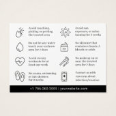 ブローズモダンアフターケアPMUブローインストラクションカード (裏面)