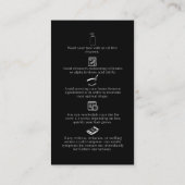 ブローティントとワックスのアフターケアの手順 名刺 (裏面)