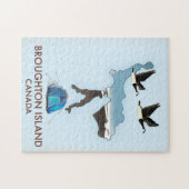 ブロートン島カナダの旅行マップ ジグソーパズル (横)