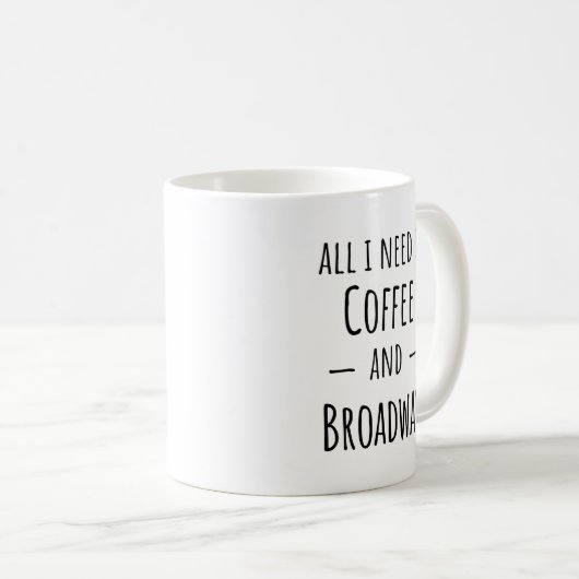 ブロードウェイおもしろいギフトマグ コーヒーマグカップ (正面右)