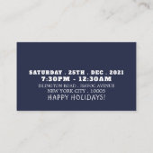 ブロードウェイのサンタのキス クリスマスパーティー チケット エンクロージャーカード (裏面)