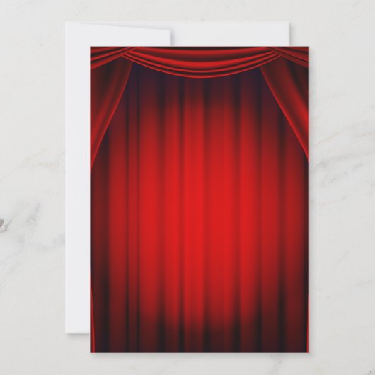 ブロードウェイの夜　写真付きの招待状 招待状 (裏面)