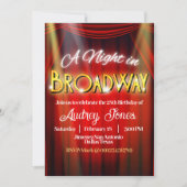 ブロードウェイの夜 招待状 (正面)