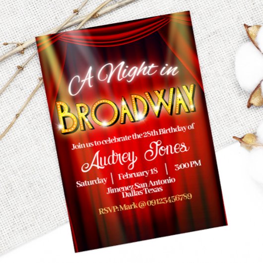 ブロードウェイの夜 招待状