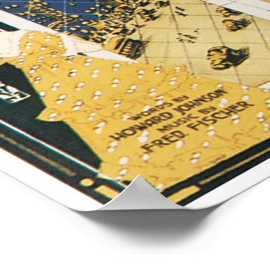 ブロードウェイの明かりごとに壊れたハートがある ポスター (角)