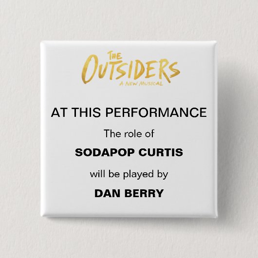 ブロードウェイの調査発表 缶バッジ (正面)