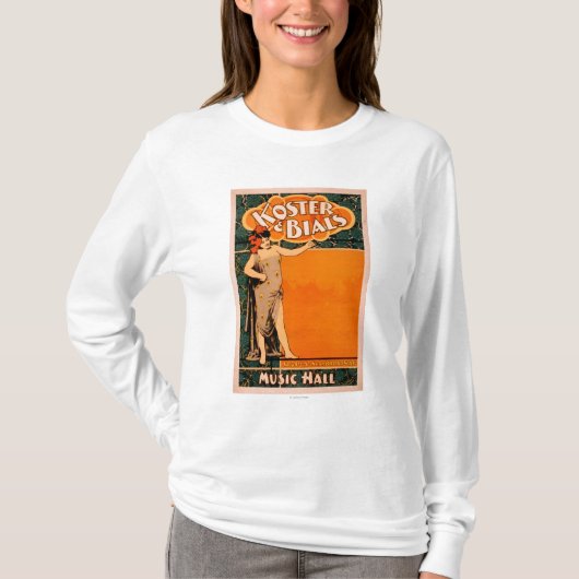 ブロードウェイの近くのKoster及びBialのミュージックホール Tシャツ (正面)