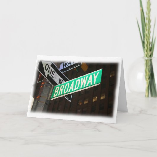 ブロードウェイの道路標識 カード (正面)