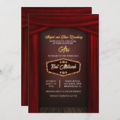 ブロードウェイをテーマにしたバット・ミツヴァ 招待状 (正面/裏面)