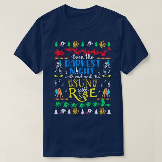 ブロードウェイクリスマスプレゼント Tシャツ (デザイン正面)