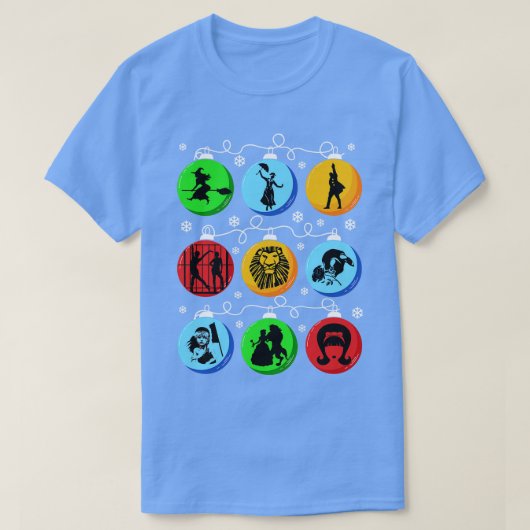 ブロードウェイクリスマス球根 Tシャツ (デザイン正面)