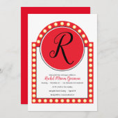 ブロードウェイサインマーキーバルミツワー招待状 招待状 (正面/裏面)