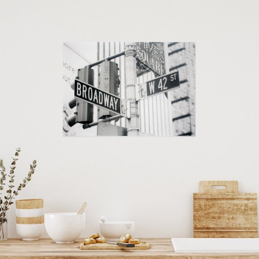 ブロードウェイタイムズスクエアプリント ポスター (キッチン)