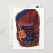 ブロードウェイナッシュビルテネシー州-郵便はがきのネオン ポストカード (正面/裏面)