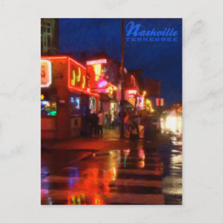 ブロードウェイナッシュビルテネシー州-郵便はがきのライト ポストカード