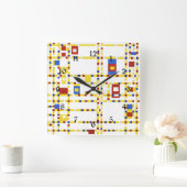 ブロードウェイブギーウギー スクエア壁時計 (ホーム)