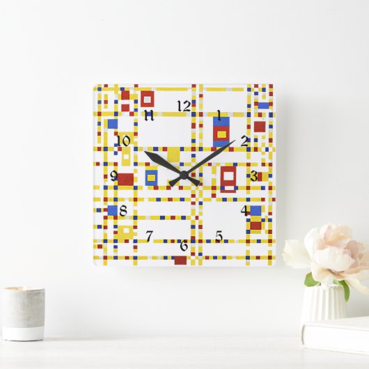 ブロードウェイブギーウギー スクエア壁時計 (ホーム)