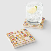 ブロードウェイブギーウギー |ピートモンドリアン | ストーンコースター (横)