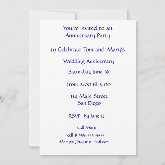 ブロードウェイマーキーレッドカーペット50周年 招待状 (裏面)