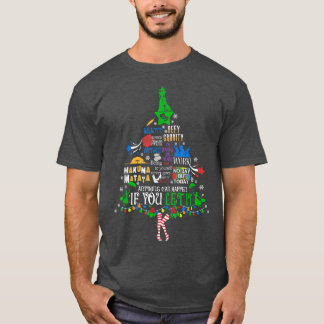 ブロードウェイミュージカルシアタークリスマスツリーおもしろいクリスマス Tシャツ