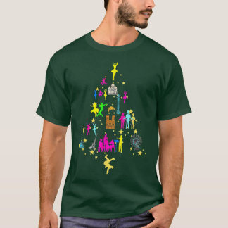 ブロードウェイミュージカルシアタークリスマスツリー Tシャツ