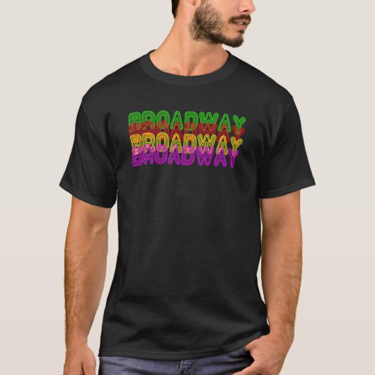 ブロードウェイミュージカル劇場女優ショーアクターステージ Tシャツ (正面)