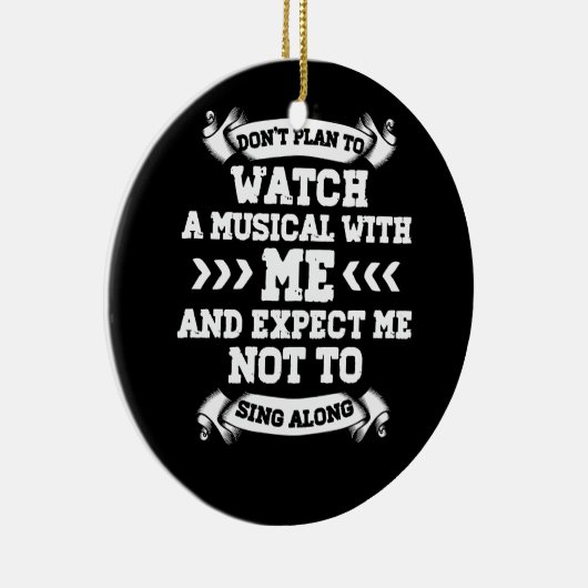 ブロードウェイミュージカル引用文シアターラブに植えない セラミックオーナメント (右)