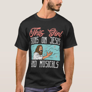 ブロードウェイ俳優ミュージカル劇場ファンJesus & Music Tシャツ