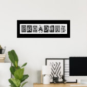 ブロードウェイ建築タイポグラフィ ポスター (ホームオフィス)