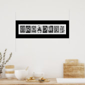 ブロードウェイ建築タイポグラフィ ポスター (キッチン)