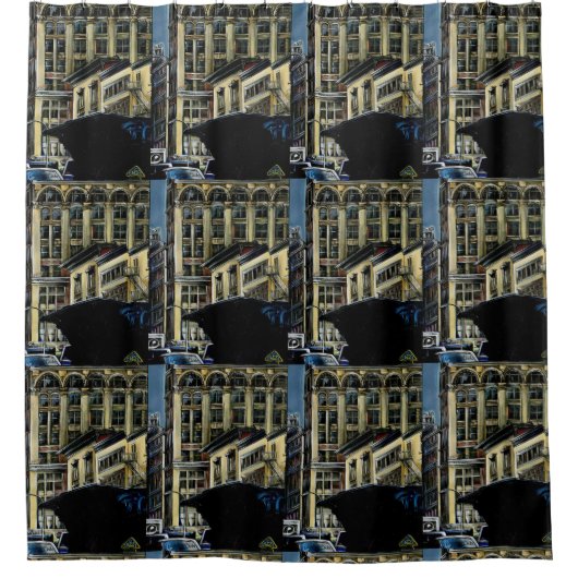 ブロードウェイ最高のズ、ニューヨーク市 シャワーカーテン (正面)