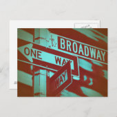 ブロードウェイ標識 ポストカード (正面/裏面)