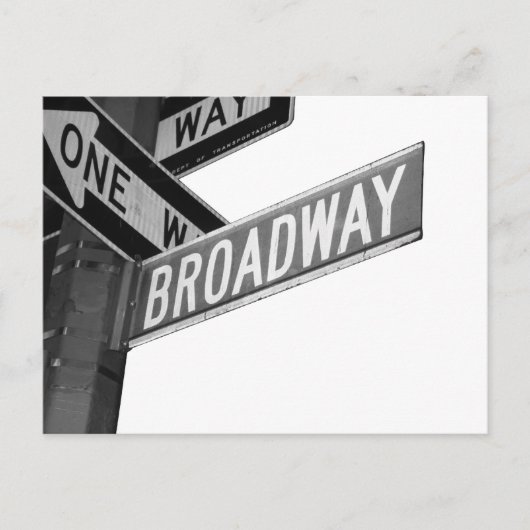 ブロードウェイ標識 ポストカード (正面)