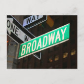 ブロードウェイ通り標識 ポストカード (正面)