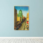 ブロードウェイ通り(カリフォルニア州ロサンゼルス) キャンバスプリント (インサイチュ (ウッドフロア))