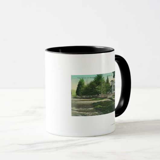 ブロードウェイ高等学校外観 マグカップ (正面右)