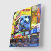 ブロードウェイ スクエア壁時計 (傾斜)