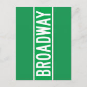 ブロードウェイ，ニューヨーク通り標識 ポストカード (正面)