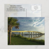 ブロードウェイ・ブリッジ、ハリファックス川、デイトナビーチ、フロリダ州 ポストカード (正面/裏面)