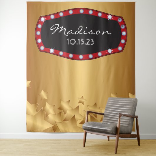 ブロードウェイ マーキーの写真撮影用背景 タペストリー (インサイチュ)