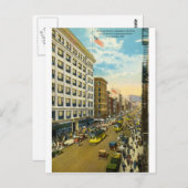 ブロードウェイ、ロサンゼルス1916ヴィンテージ ポストカード (正面/裏面)