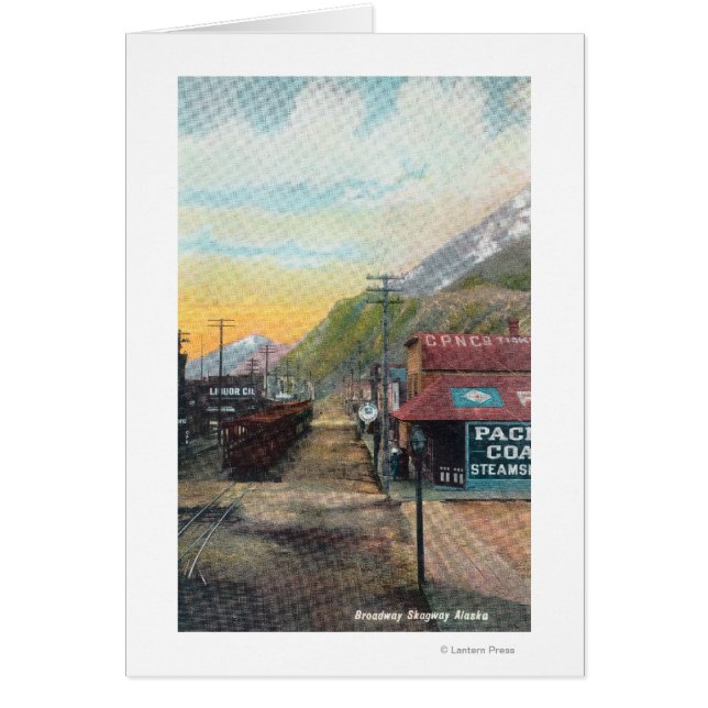 ブロードウェイ&鉄道車両のビューSkagway, AK (正面)