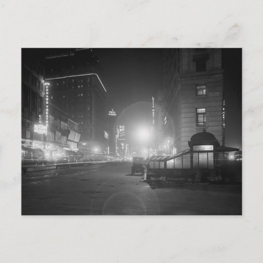 ブロードウェイat night, 1910 ポストカード (正面)