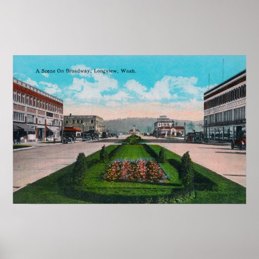 ブロードウェイSceneLongview、WA ポスター (正面)