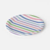 ブロードストライプパステル紙プレート ペーパープレート (アングル)