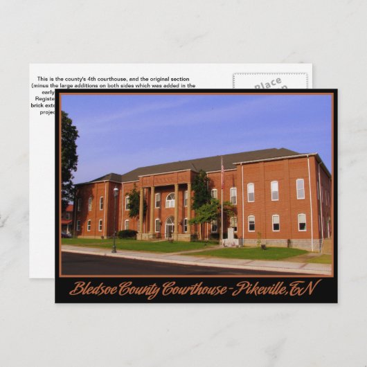 ブロードソー郡裁判所 - テネシー州パイクビル ポストカード (正面/裏面)