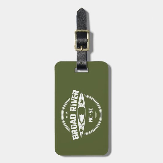 ブロードリバーノースカロライナ州サウスカヤック ラゲッジタグ (正面縦)