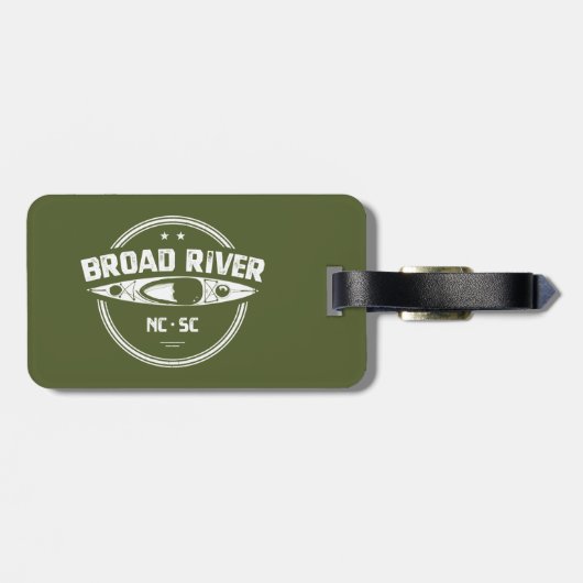 ブロードリバーノースカロライナ州サウスカヤック ラゲッジタグ (裏面横)