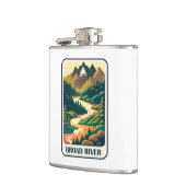 ブロードリバーノースカロライナ州サウスカロライナ色 フラスク (左)