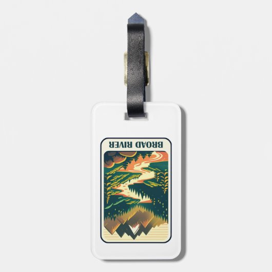 ブロードリバーノースカロライナ州サウスカロライナ色 ラゲッジタグ (裏面縦)